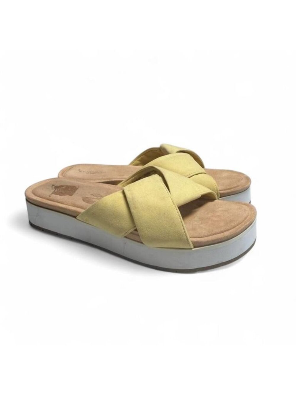 Koolaburra By UGG Pastel Yellow Platform Sandals Women's 9 Summer Comfy Vacation